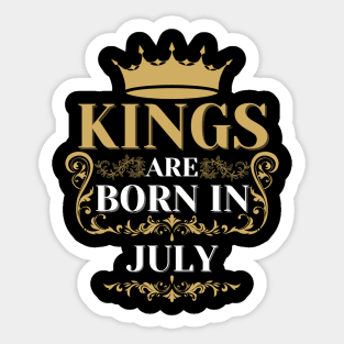 kings are born in july Sticker